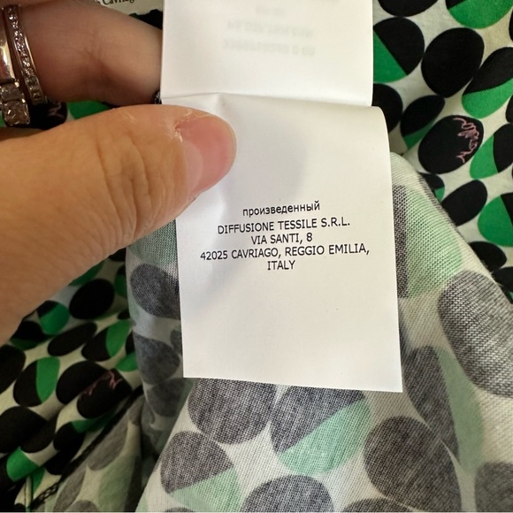 SOLD! MARELLA MAXMARA Labeled as Intrend Green Geometric T-shirt Size:L NWT - Picture 11 of 13